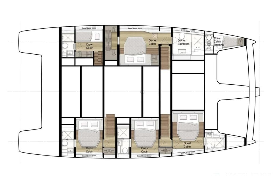 Sunreef 60 SERENITY published deck layout 1