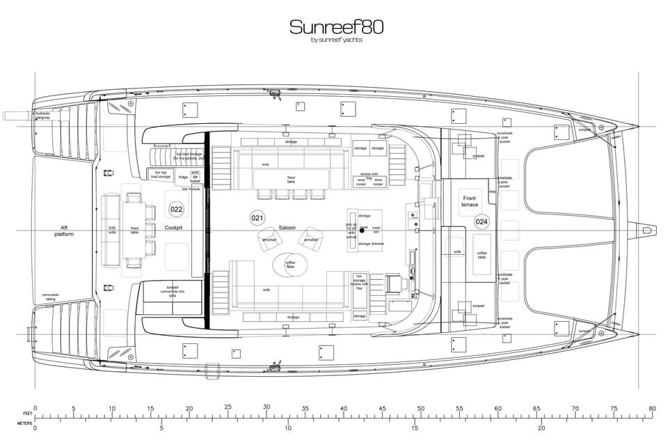 Sunreef 80 NOCTIS published deck layout 3