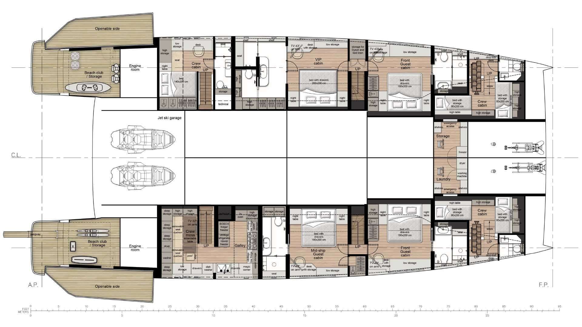 100 Sunreef Power 100 SUNREEF POWER published deck layout 4