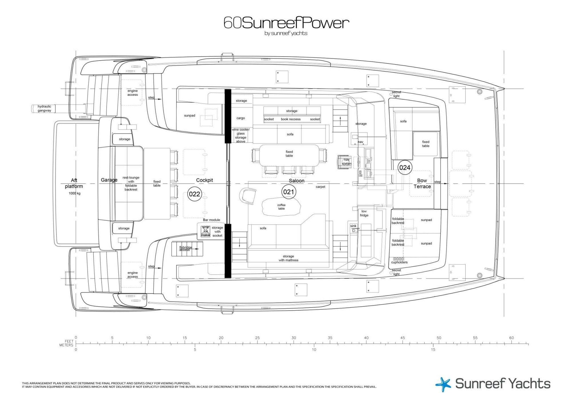 60 Sunreef Power 60 SUNREEF POWER published deck layout 2