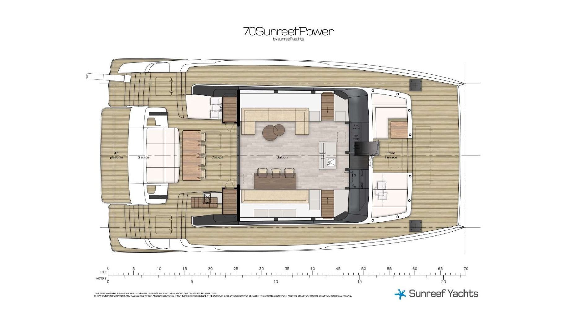 70 Sunreef Power BIKINY published deck layout 3