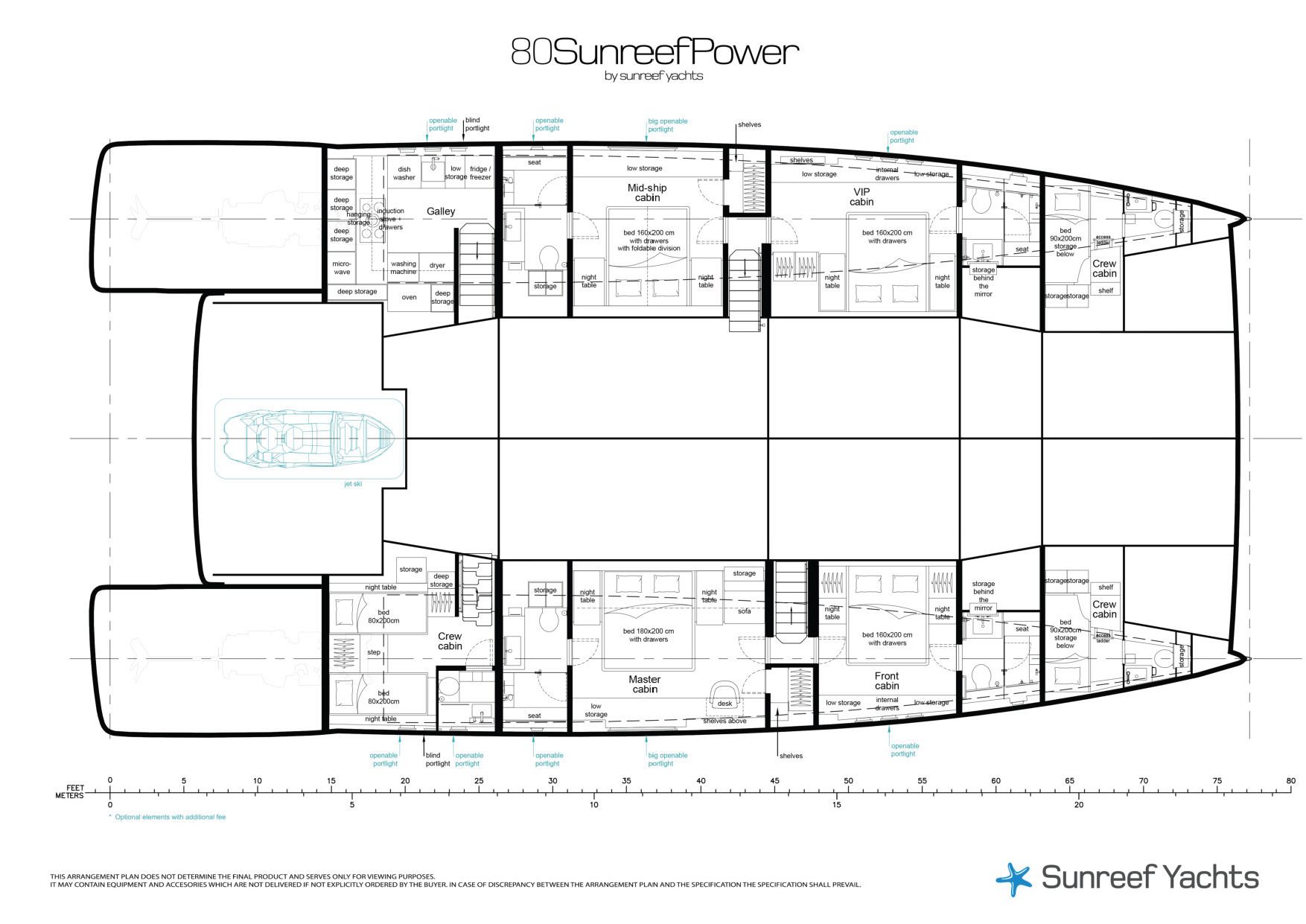 Sunreef 80 Power ASANTE published deck layout 1