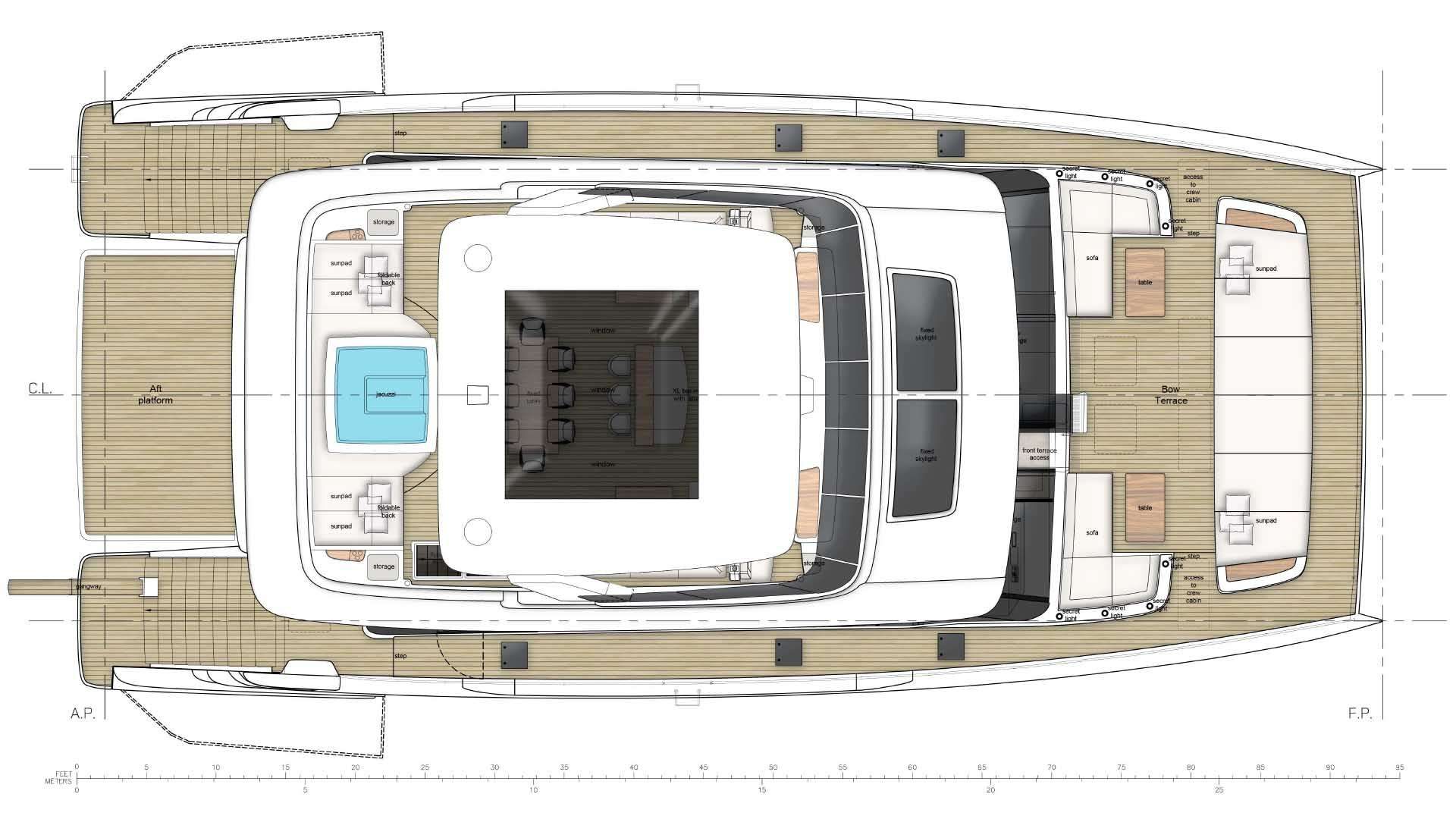 100 Sunreef Power 100 SUNREEF POWER published deck layout 1