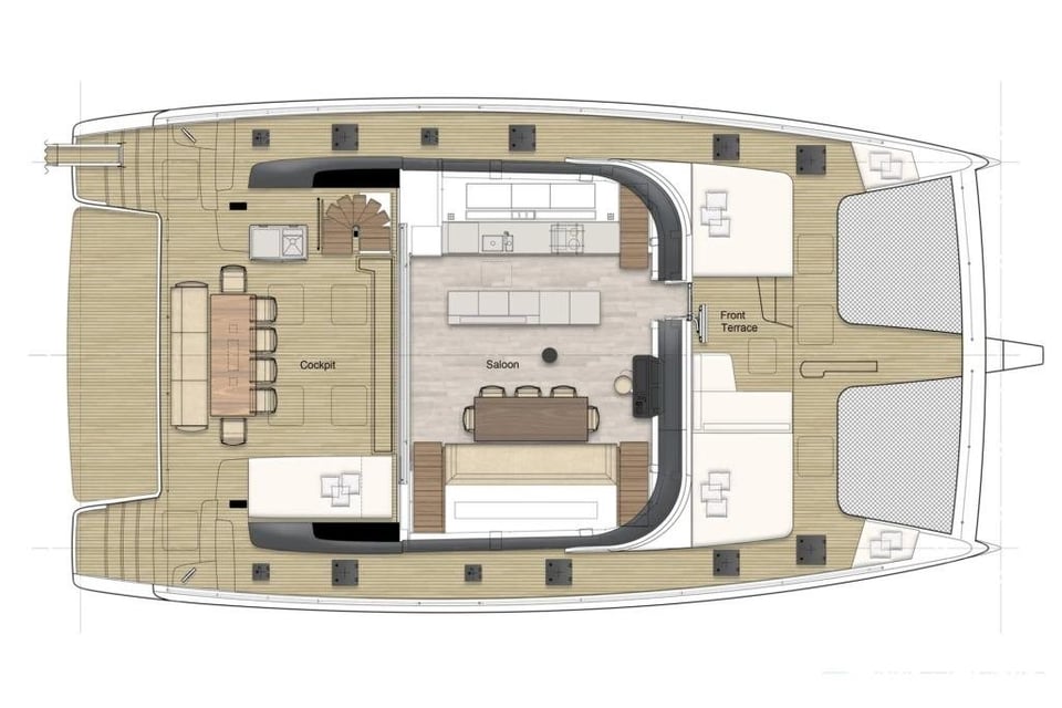 Sunreef 60 SERENITY published deck layout 2