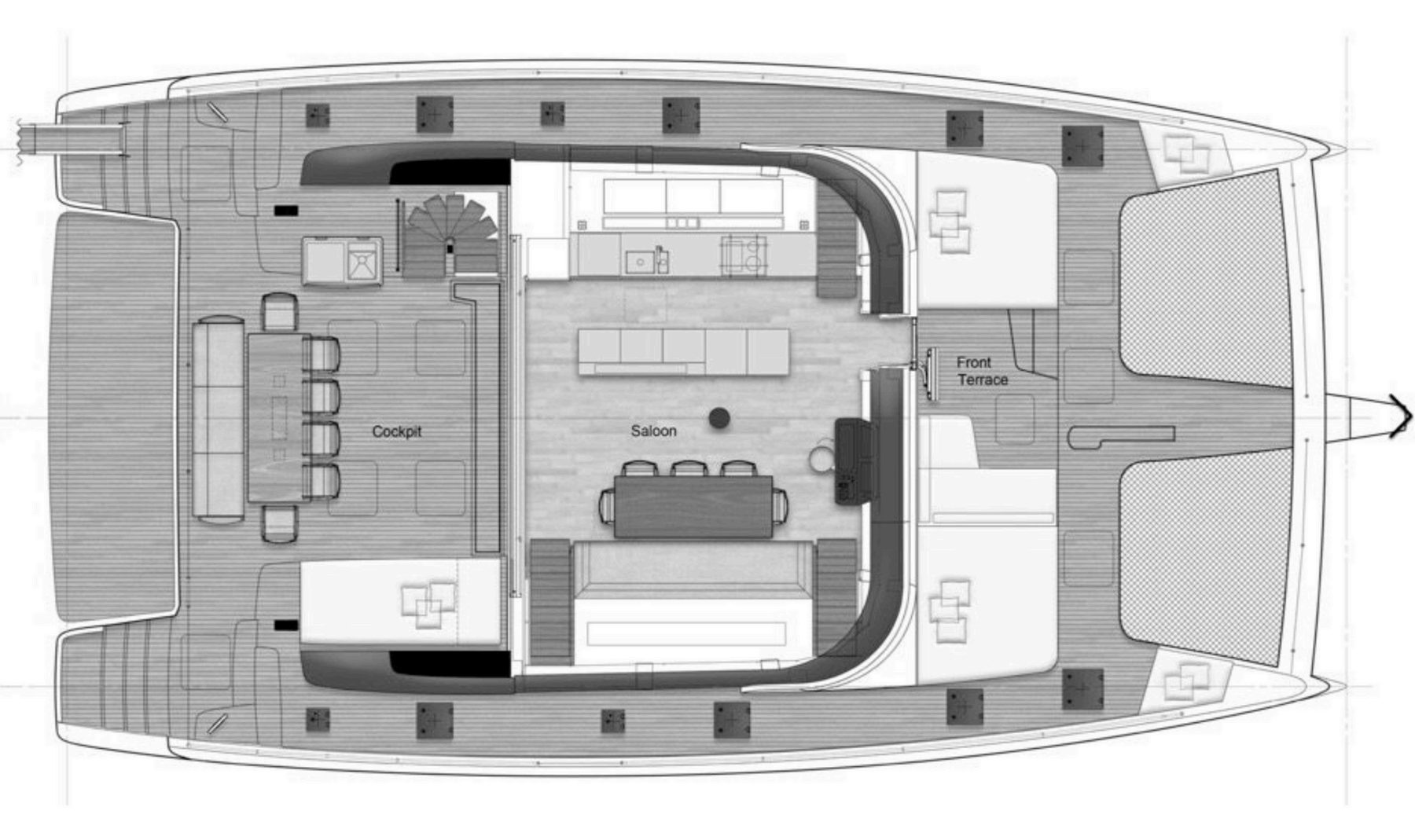 Sunreef 60 GRACIOUS published deck layout 2